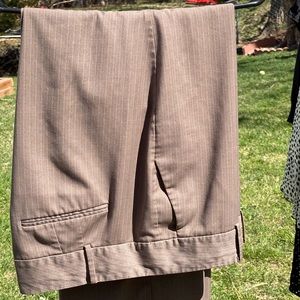 Ann Taylor 16P brown pinstriped trousers.